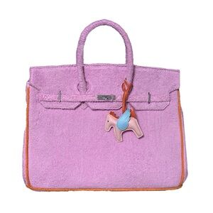 Pink Handbag with Horse Charm